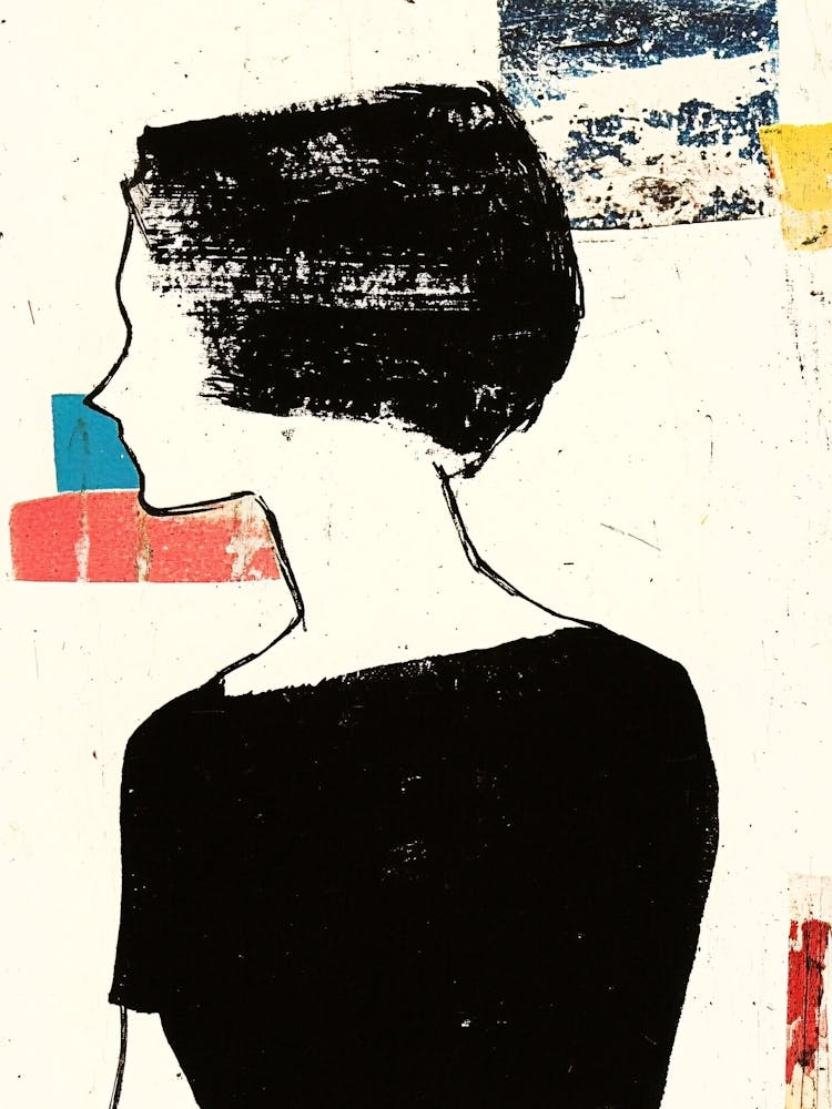 Minimal 1920s Portrait Of A Woman