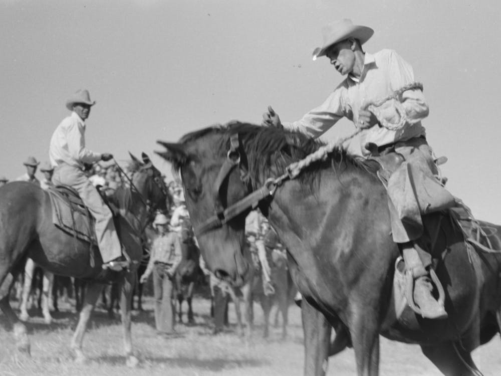 Untitled Photo, Possibly Related To Spectators At Bean Day Rodeo, Wagon Mound, New Mexico By Russell Lee 2