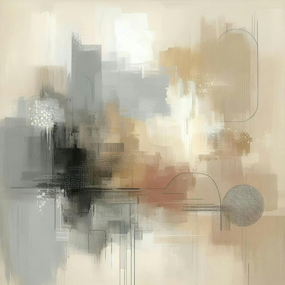 Abstract Art, Neutral Painting Beige, Grey 3 (1)