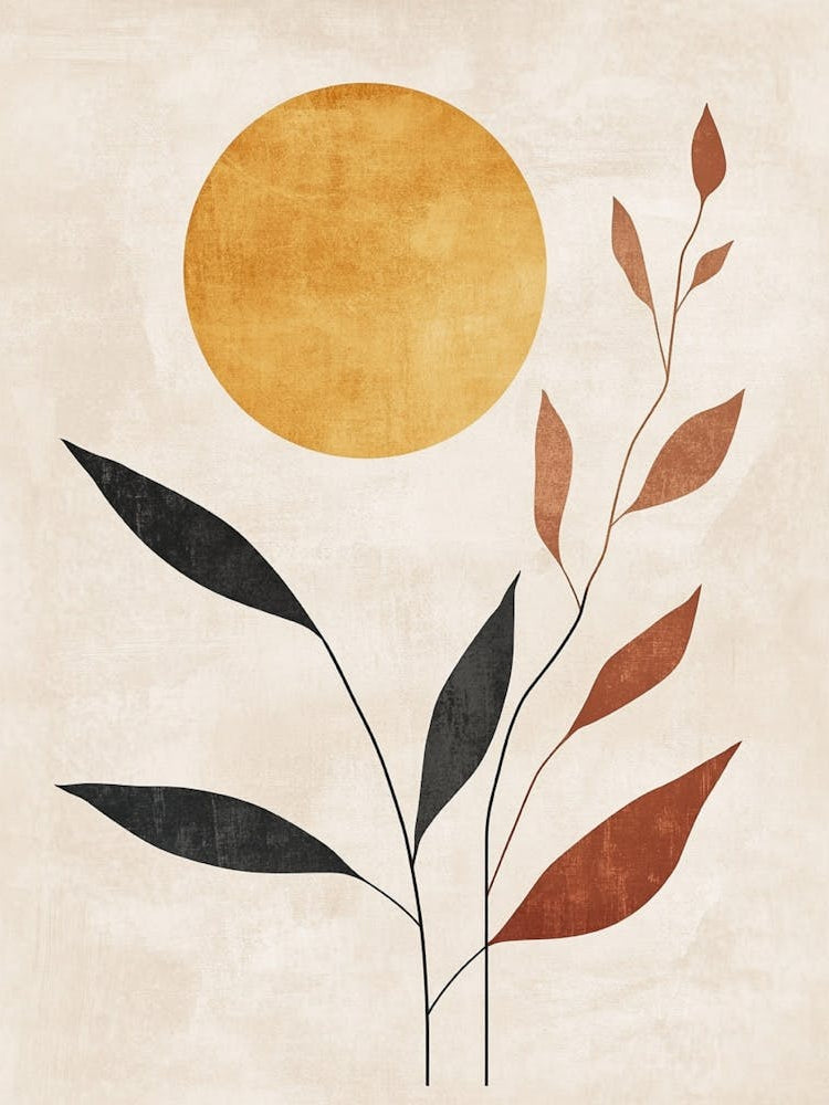 Sun And Leaves Canvas Print 13