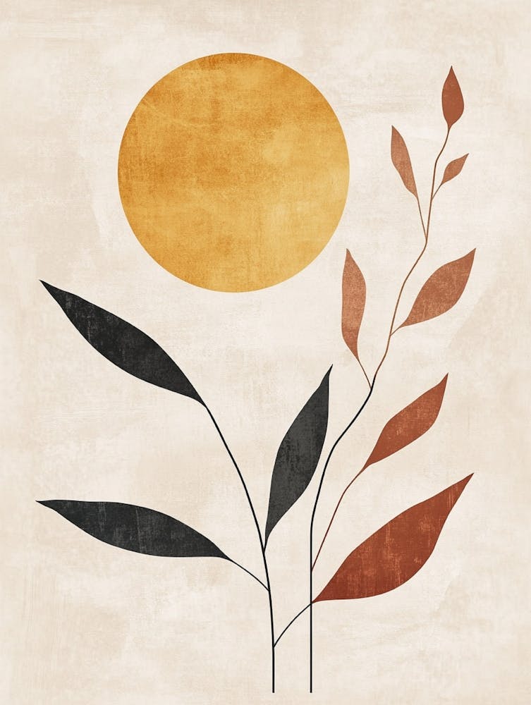 Sun And Leaves Canvas Print 13