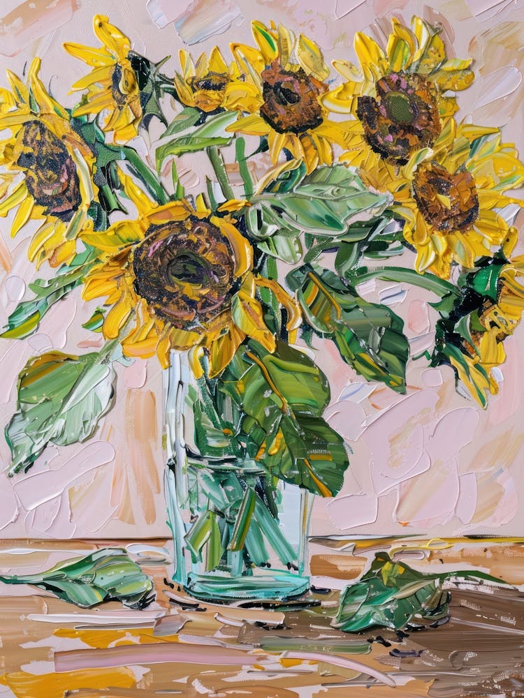 A World Of Flowers Sunflowers 7 Painting