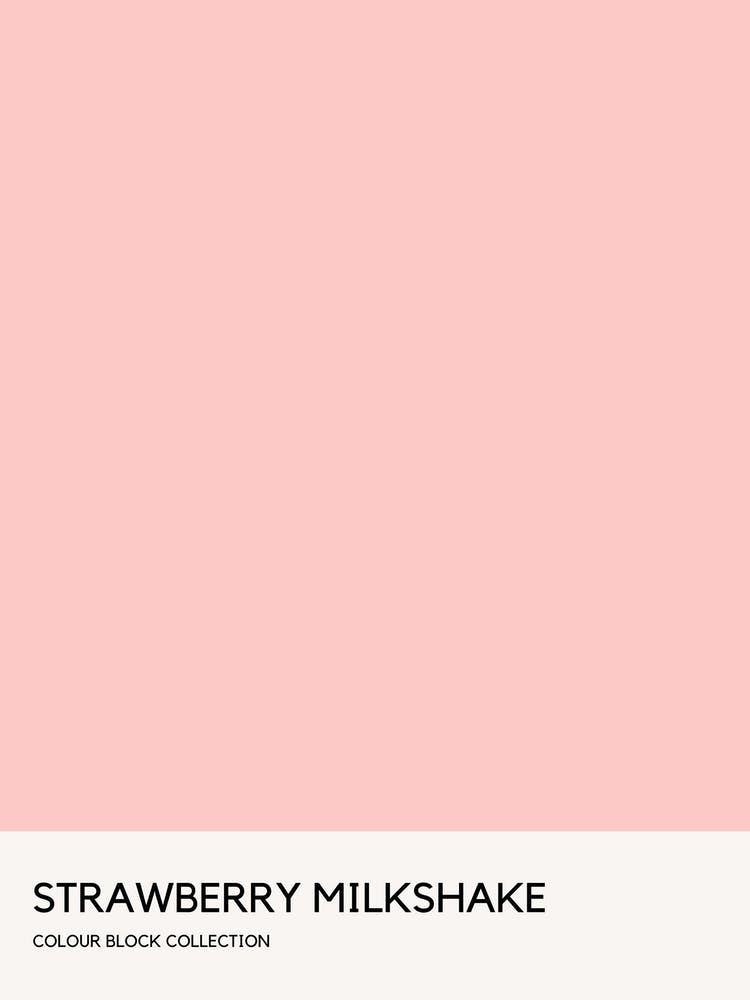Strawberry Milkshake Colour Block Poster