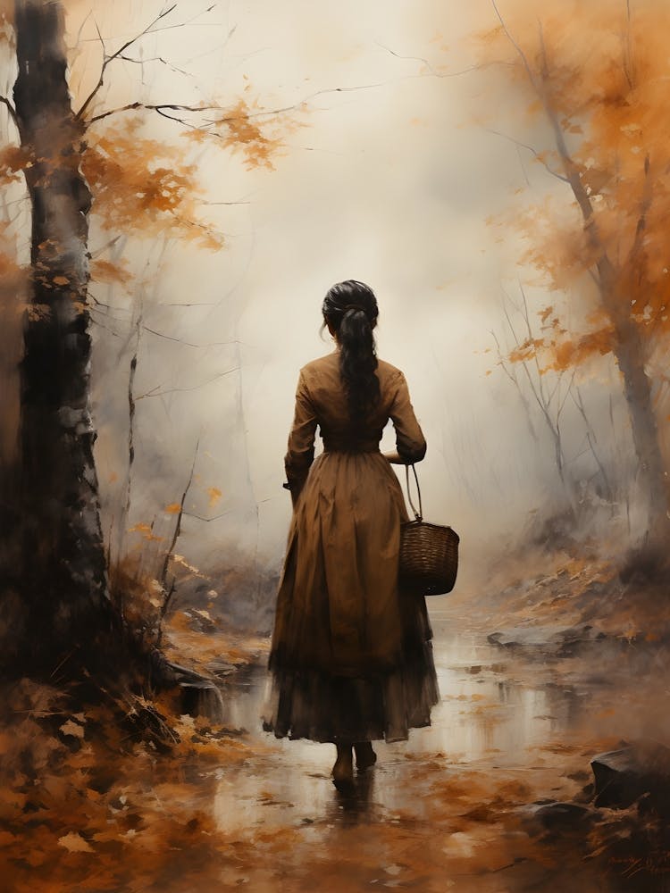 Frau im Wald