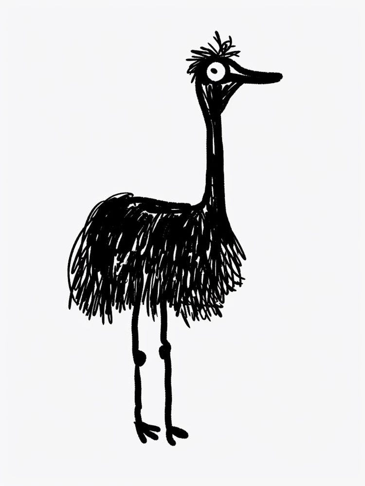 B&W Ostrich