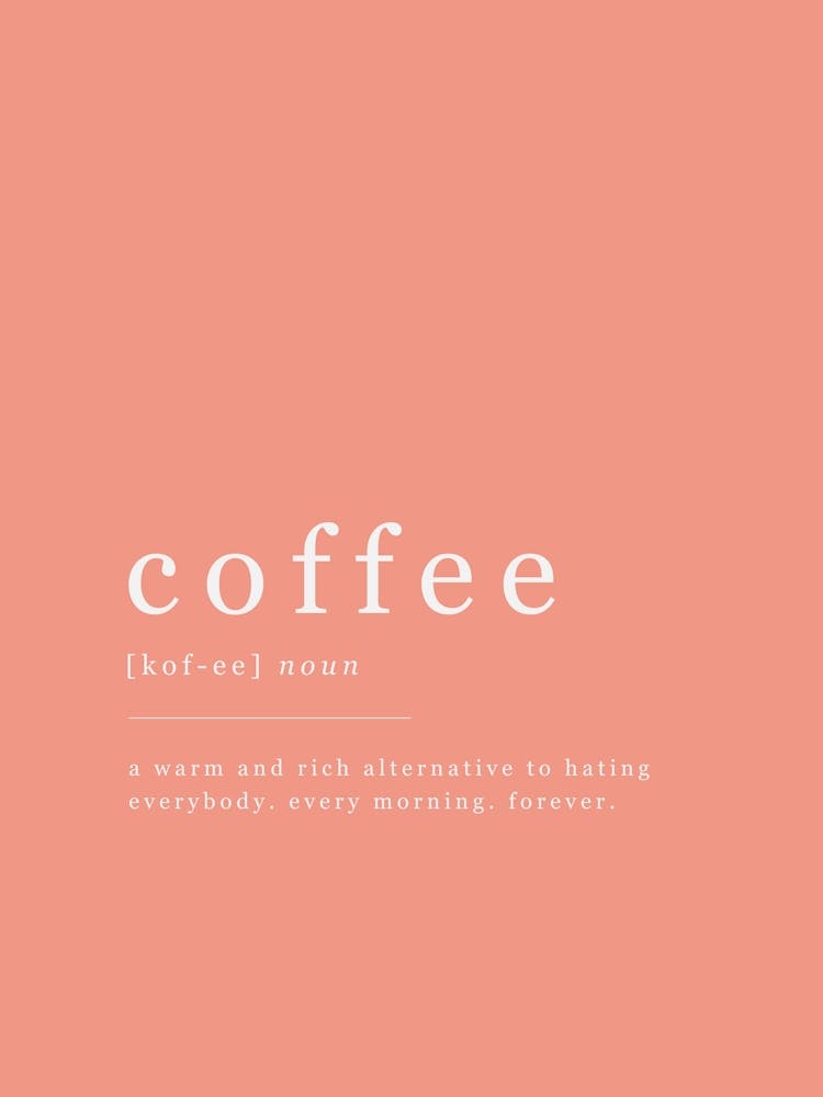 Coffee Definition - Peach