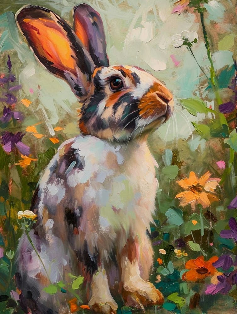 English Spot Rabbit Painting 1