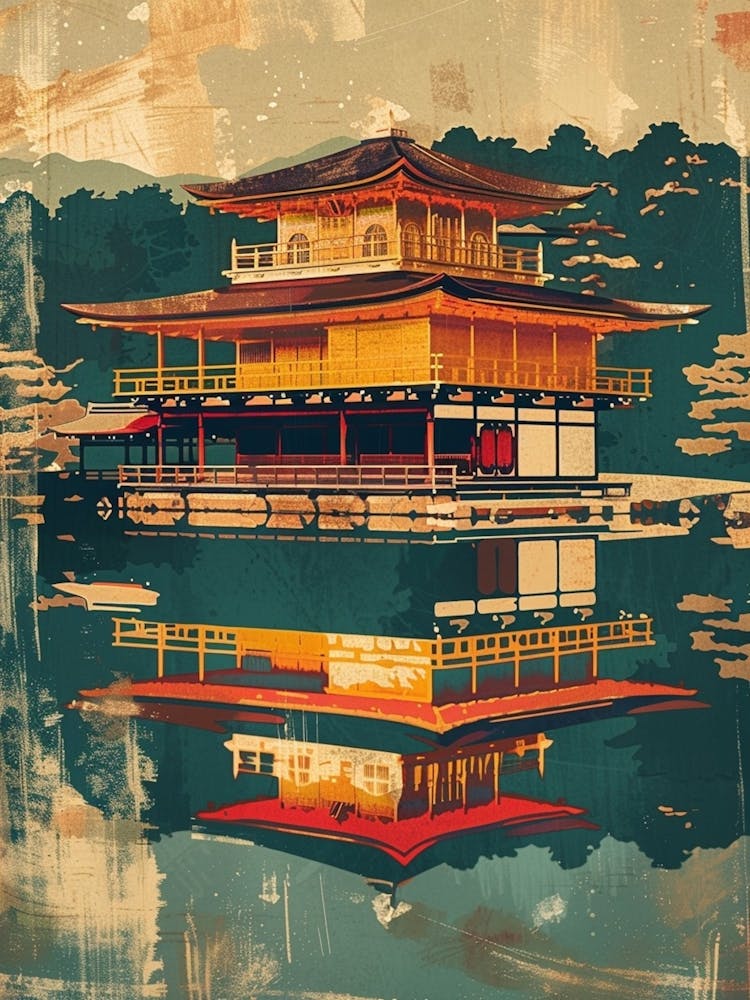 Golden Palace Of Kyoto Mid Century Modern Travel