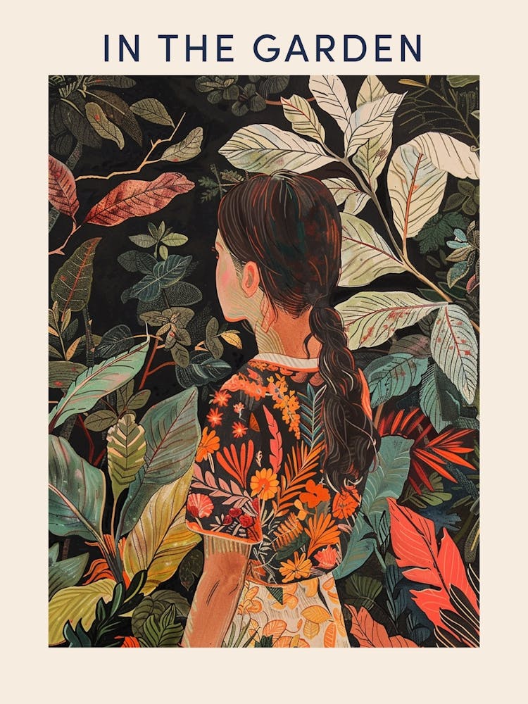 In The Garden Poster Orange 5