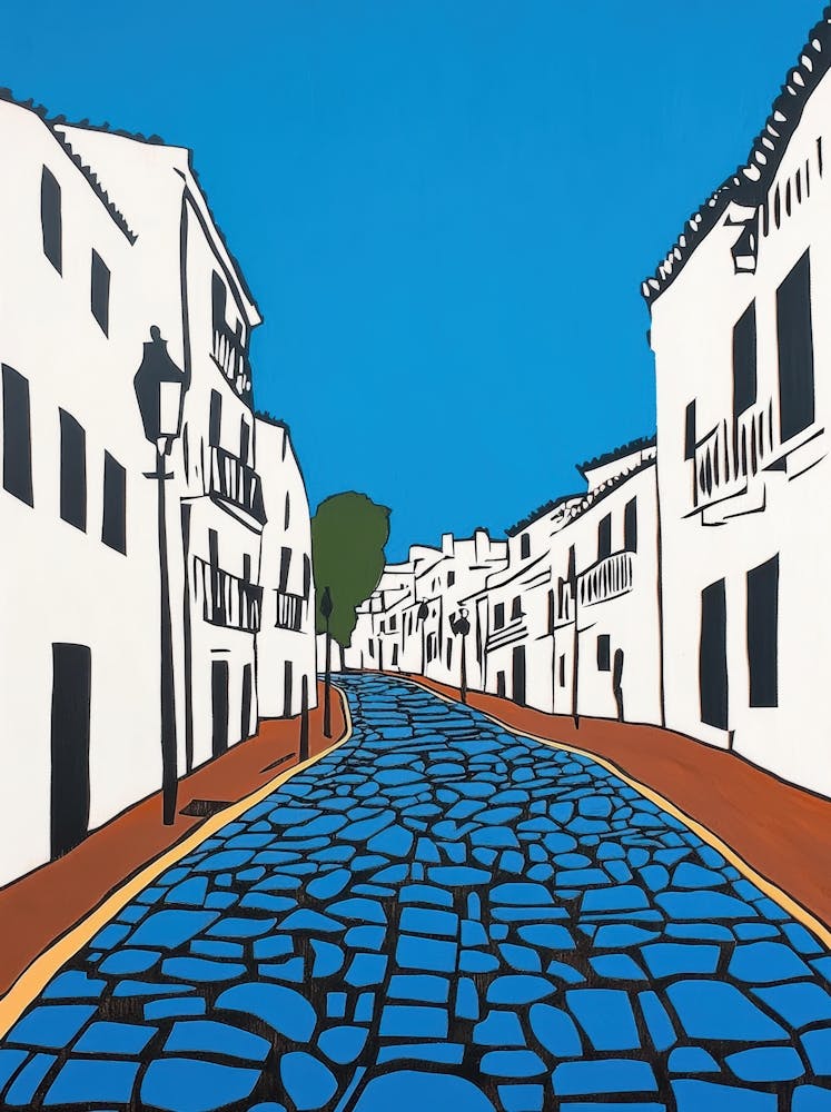 Blue Cobbled Street