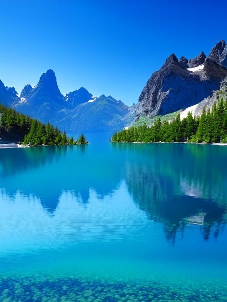 Kristallklarer Blauer See Landschaften Wasserlandschaft Fotografie 2
