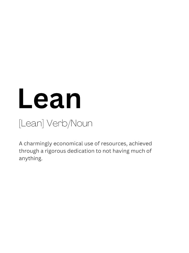 Lean Definition Meaning