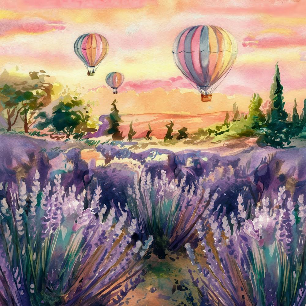 Lavender Hot Air Balloons