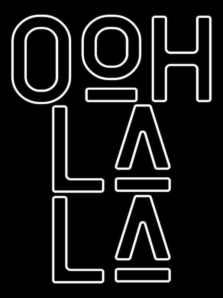 Ooh La La Typographie Vintage Noir et Blanc