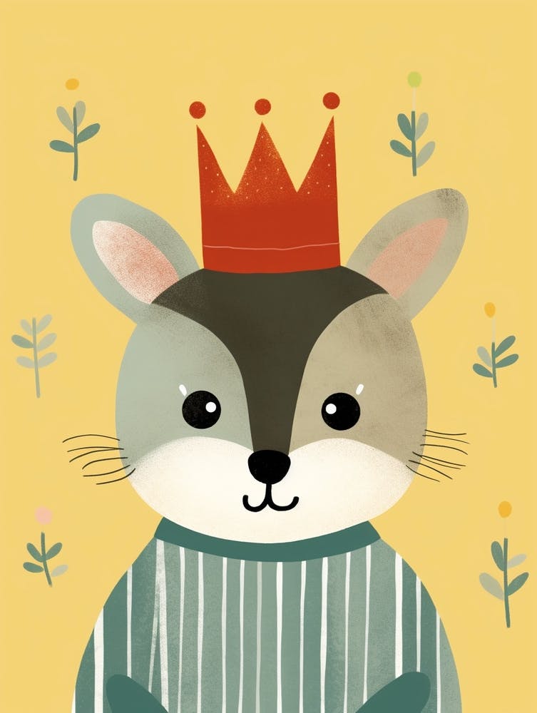 Little Lemur 3 Wearing A Crown