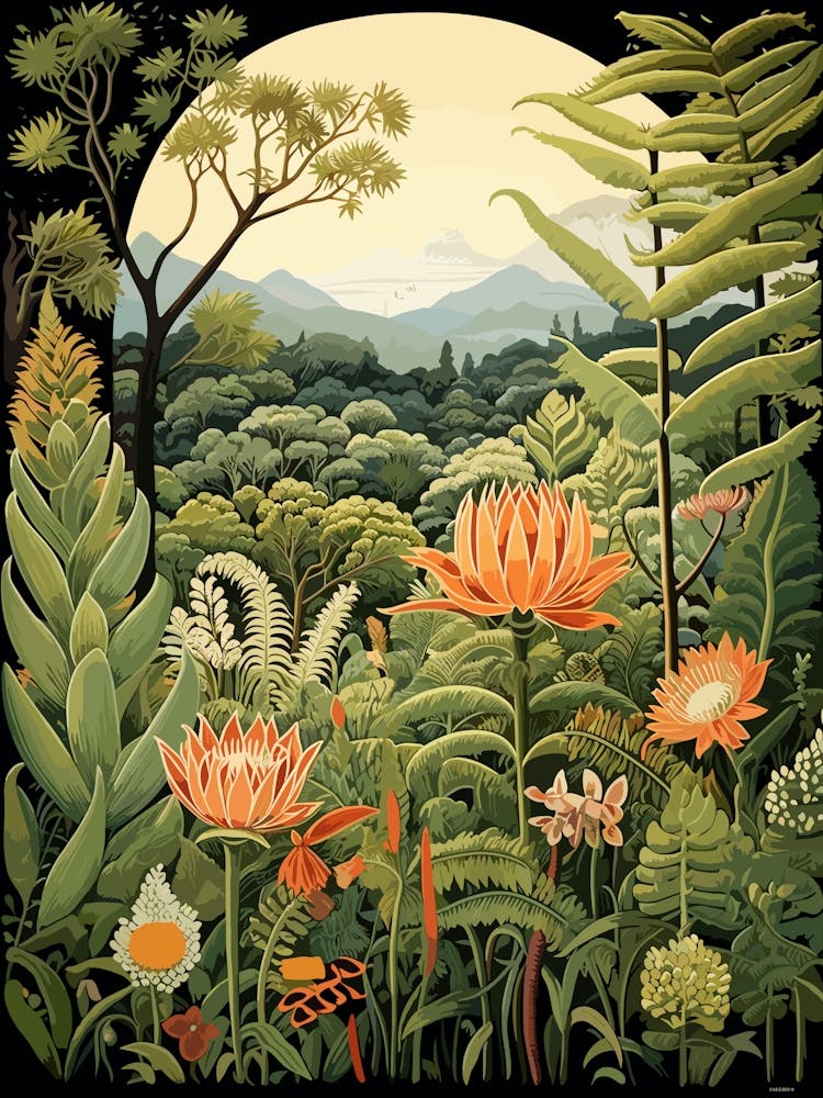 Kirstenbosch Botanical Gardens South Africa Henri Rousseau Style 2