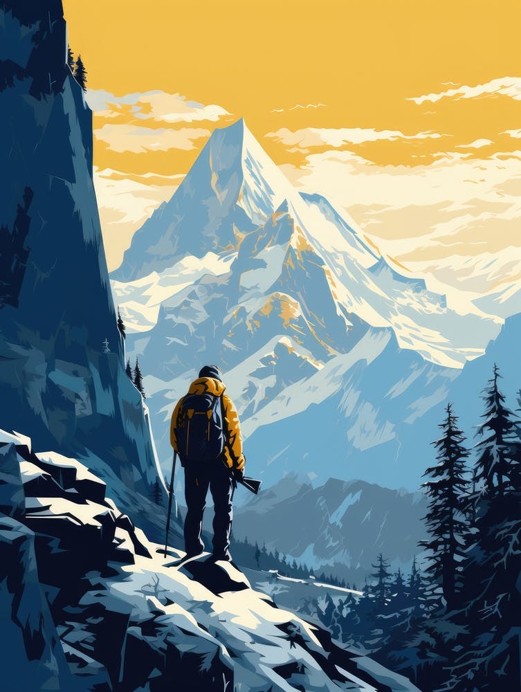 Mountaineer In The Mountains