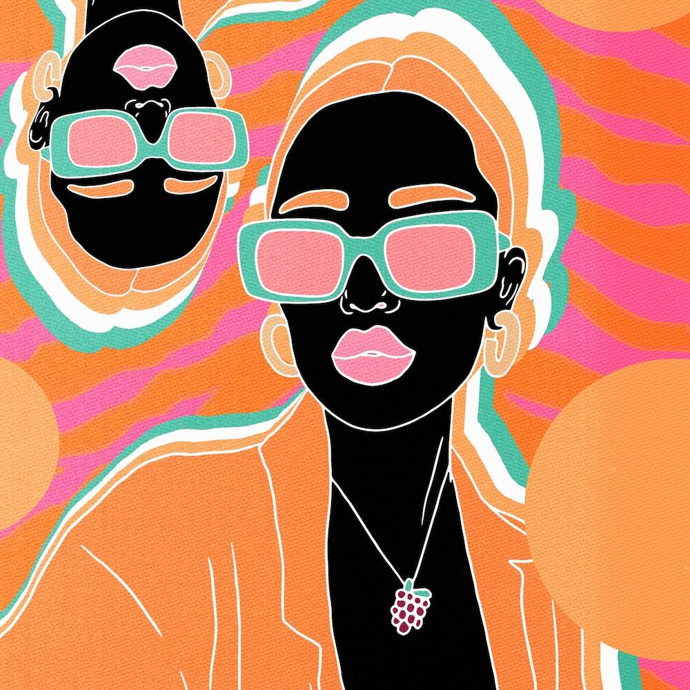 Delilah Peach Square