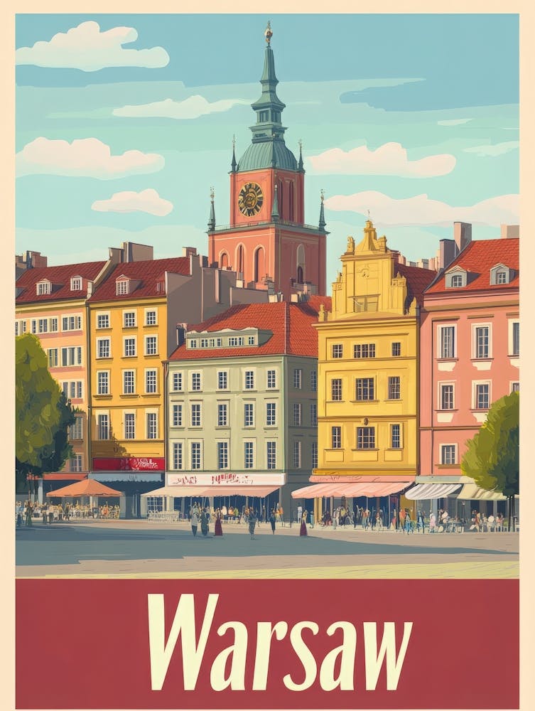 Aihrgdesign A Classic 1960s Travel Poster For Warsaw