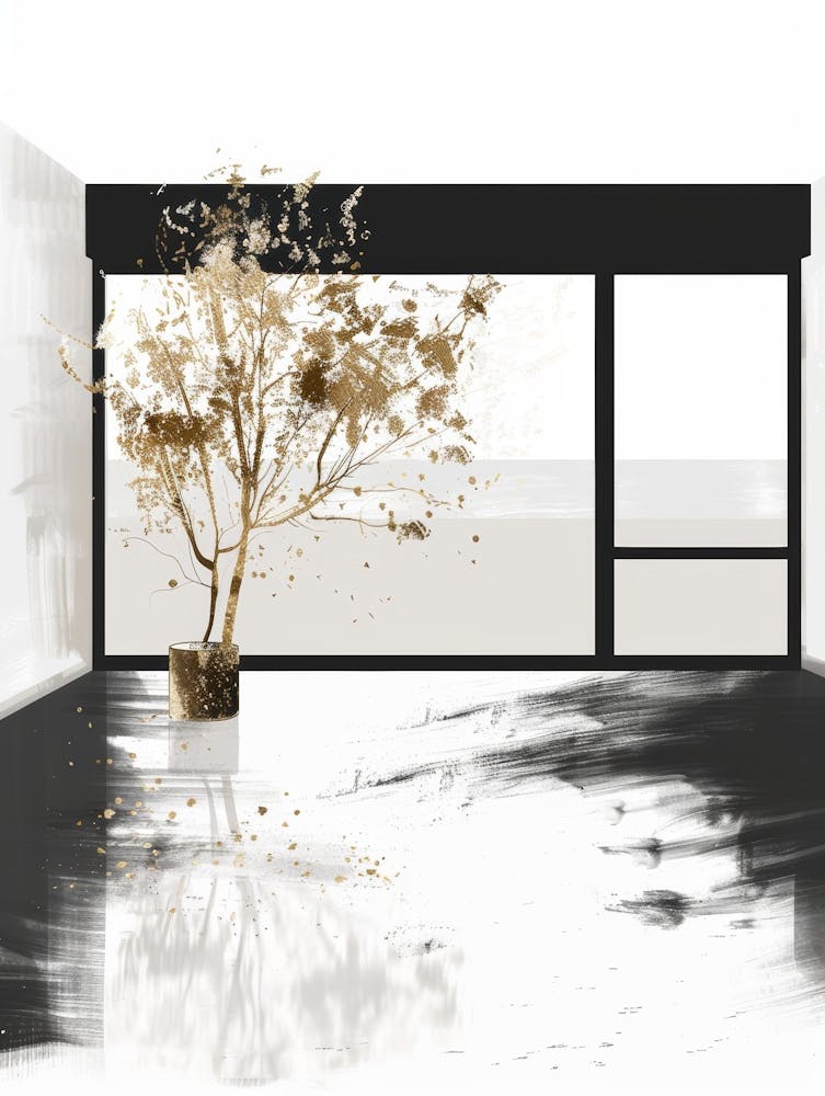 Baum in einem Fenster