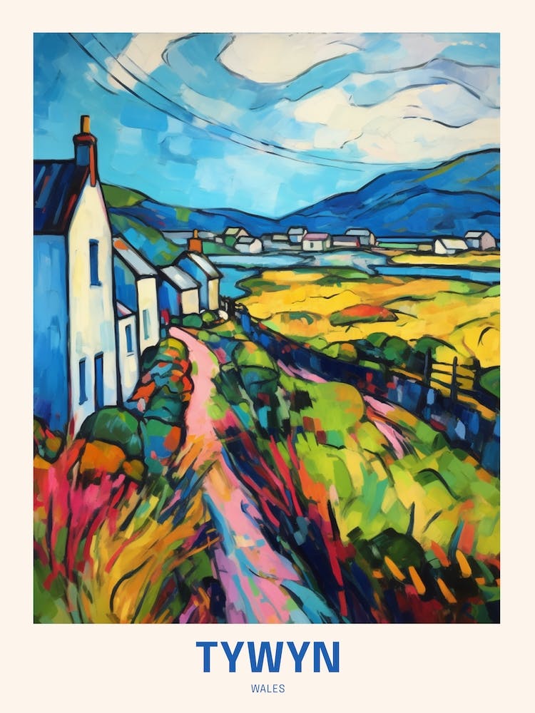 Tywyn Wales 5 Uk Travel Poster