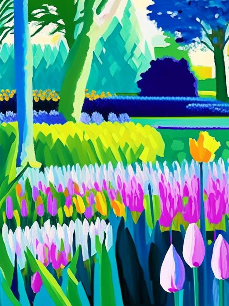 Keukenhof Gardens, Netherlands Abstract Still Life