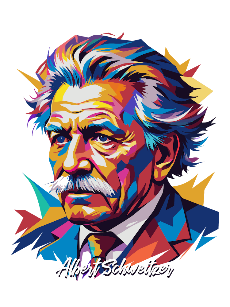 Albert Schweitzer 1 Portrait WPAP Pop Art