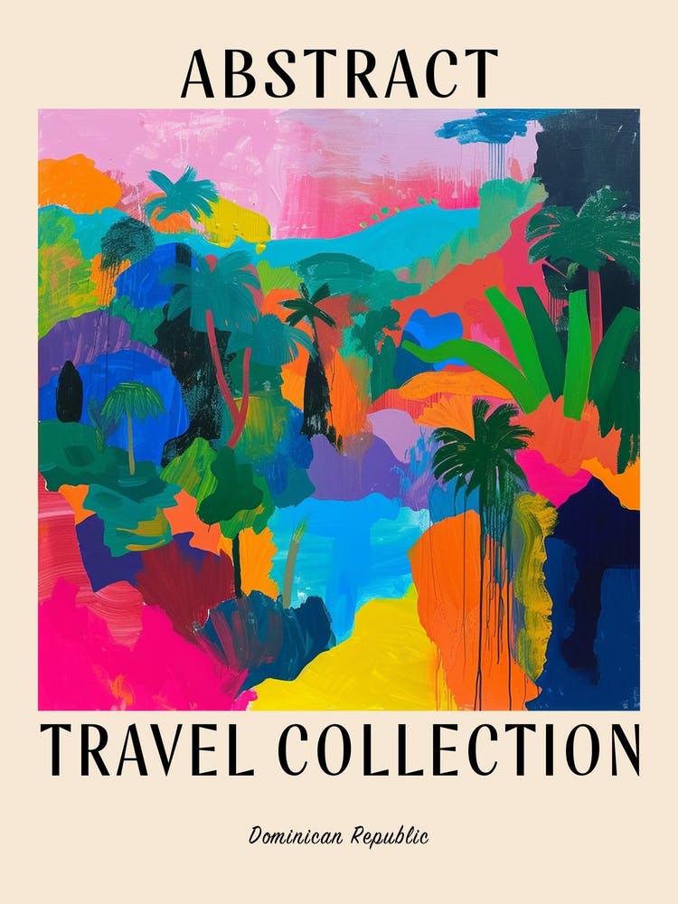 Abstract Travel Collection Poster Dominica 3