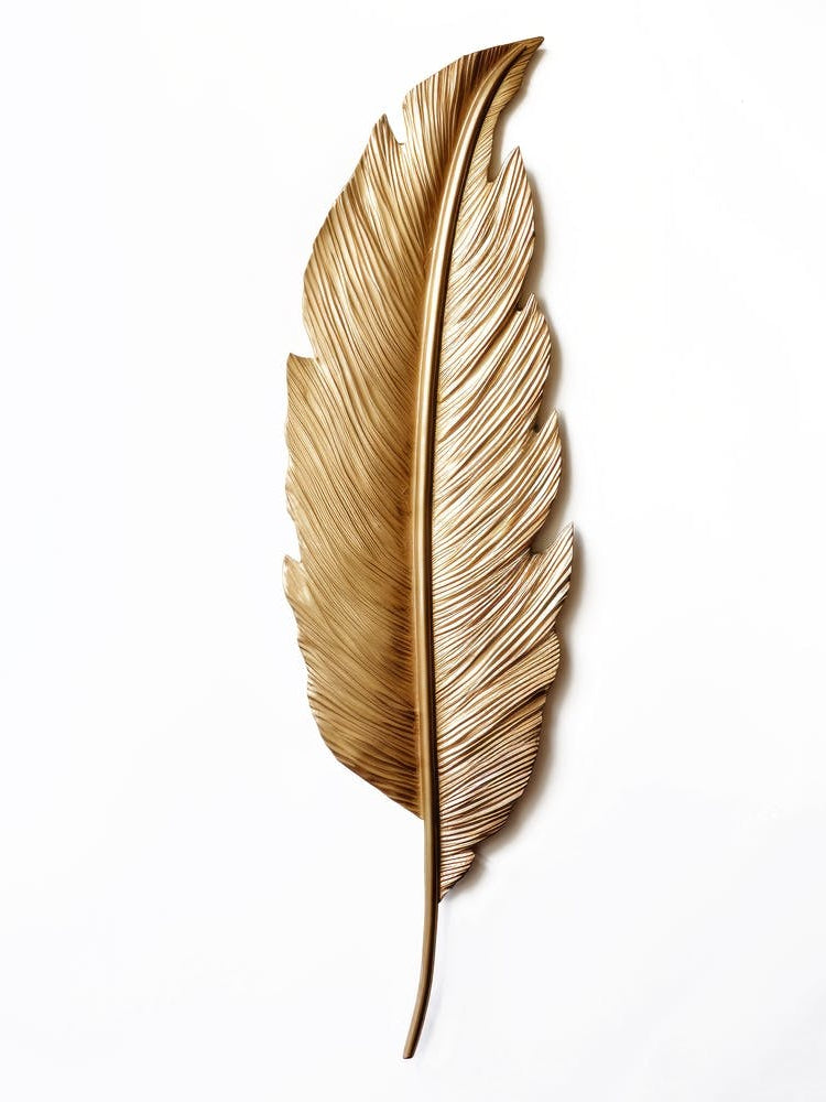 Gold Feather Wall Art