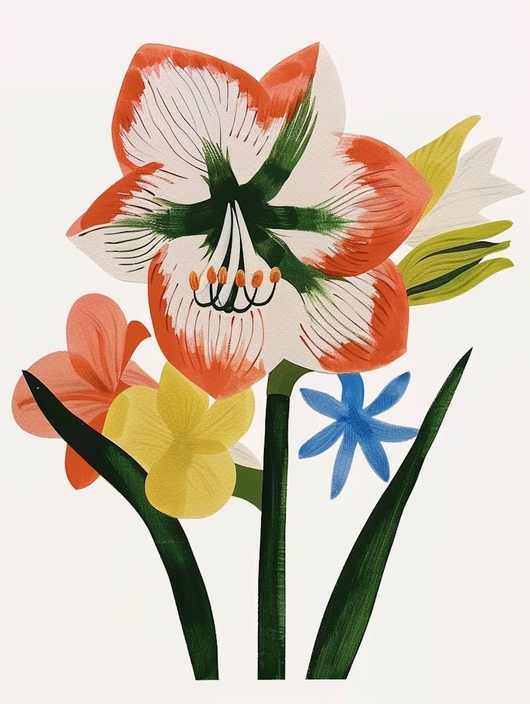 Painted Florals Amaryllis 6