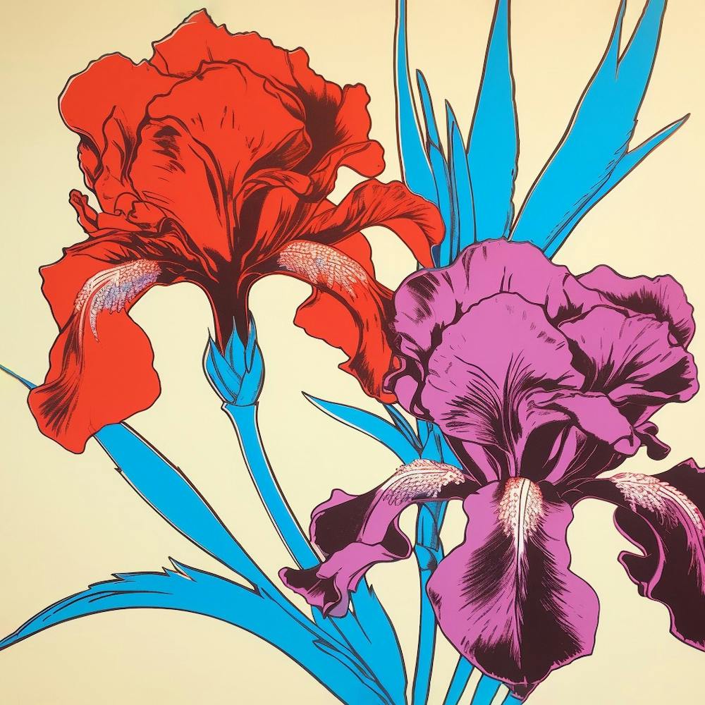 Iris 4 Pop Art Illustration Square