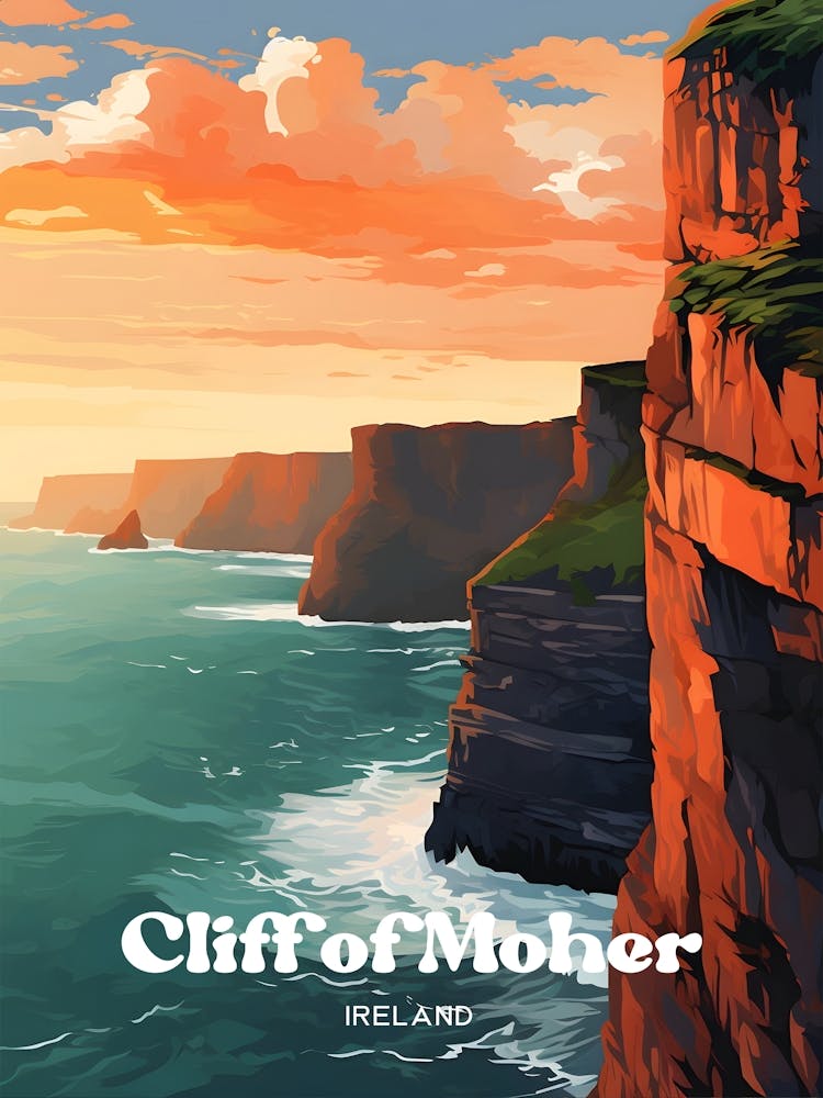 Cliff Of Moher Ireland 1 Travel Poster 3 4 Resize