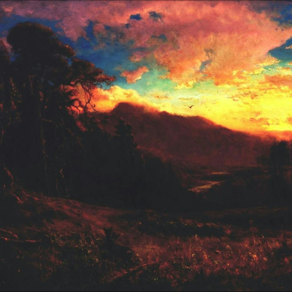 Sunset Over The Mountains