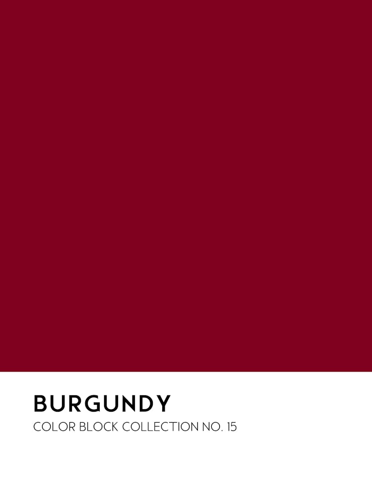 Burgundy Color Block Collection Wall