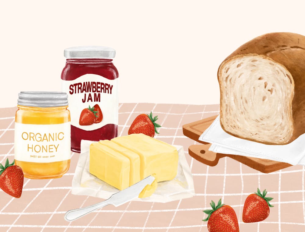 Strawberry Jam And Bread