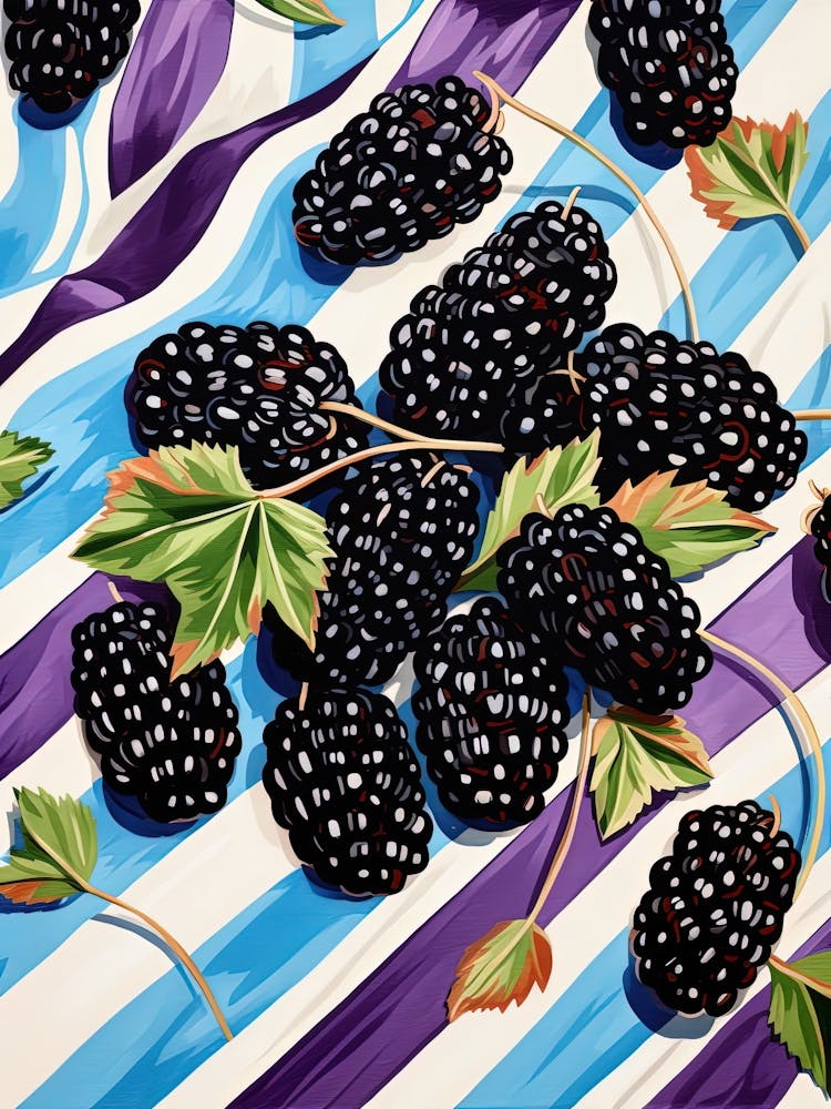 Blackberries Fruit Summer Illustration 1
