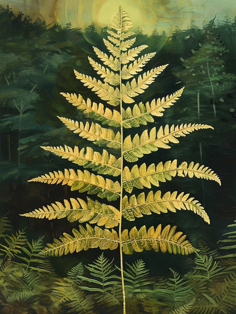 Harts Tongue Fern Painting 3