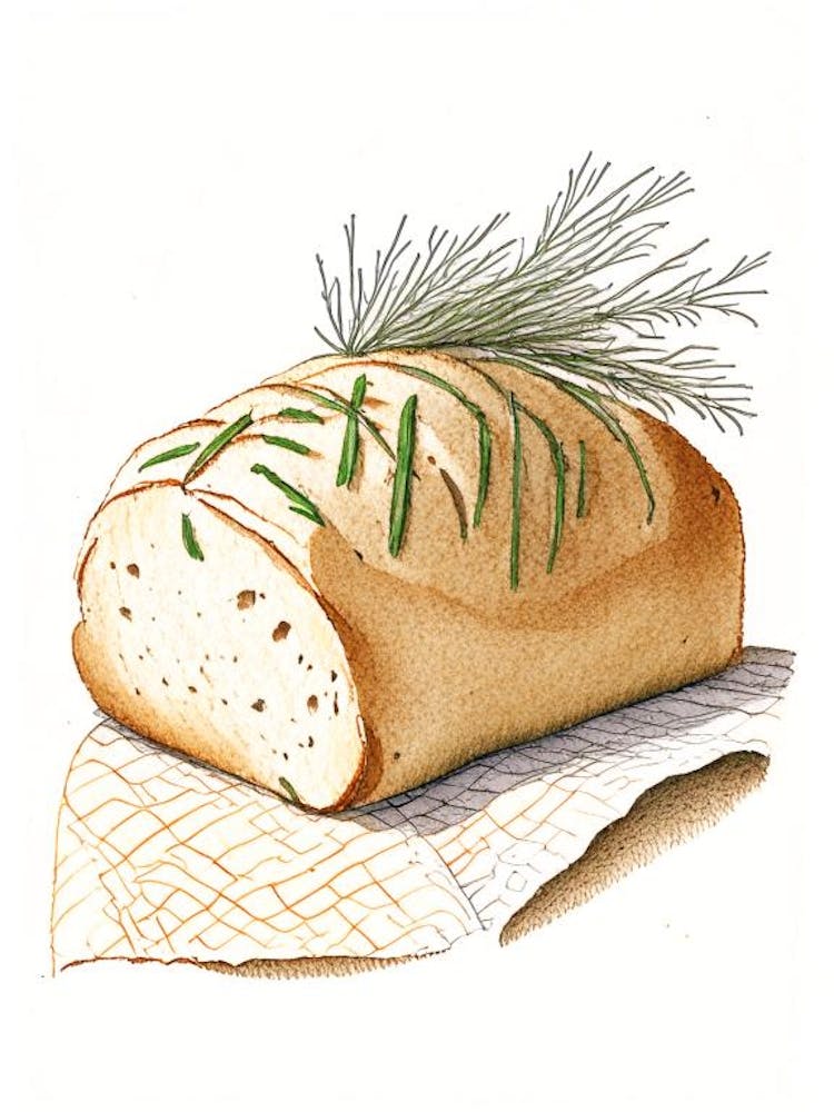 Rosmarinbrot Backwarenprodukt Quentin Blake Illustration 1