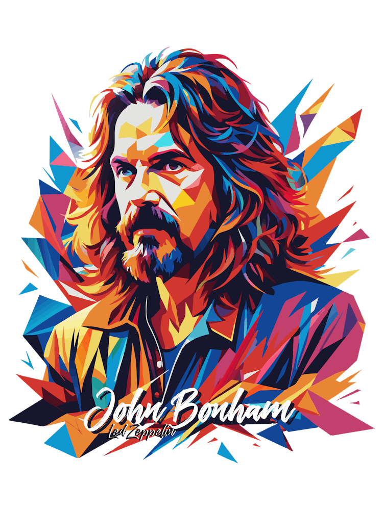 Led Zeppelin 03 Portrait Music Icon Style WPAP Pop Art