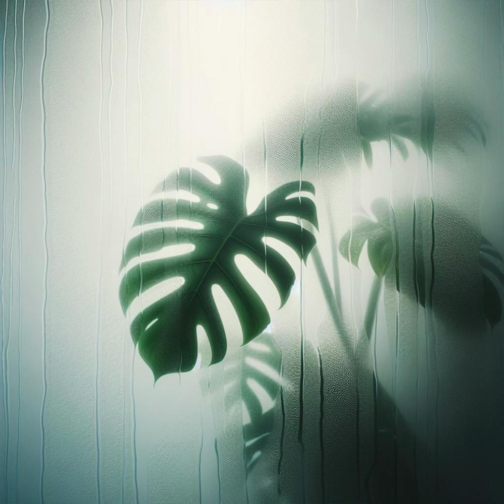 Nature Monstera Plant Leaves Botanical Fog Mist