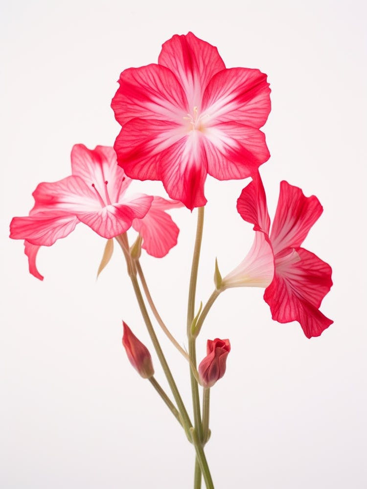 Pressed Wildflower Botanical Art Fire Pink Silene Virginica Flower 4