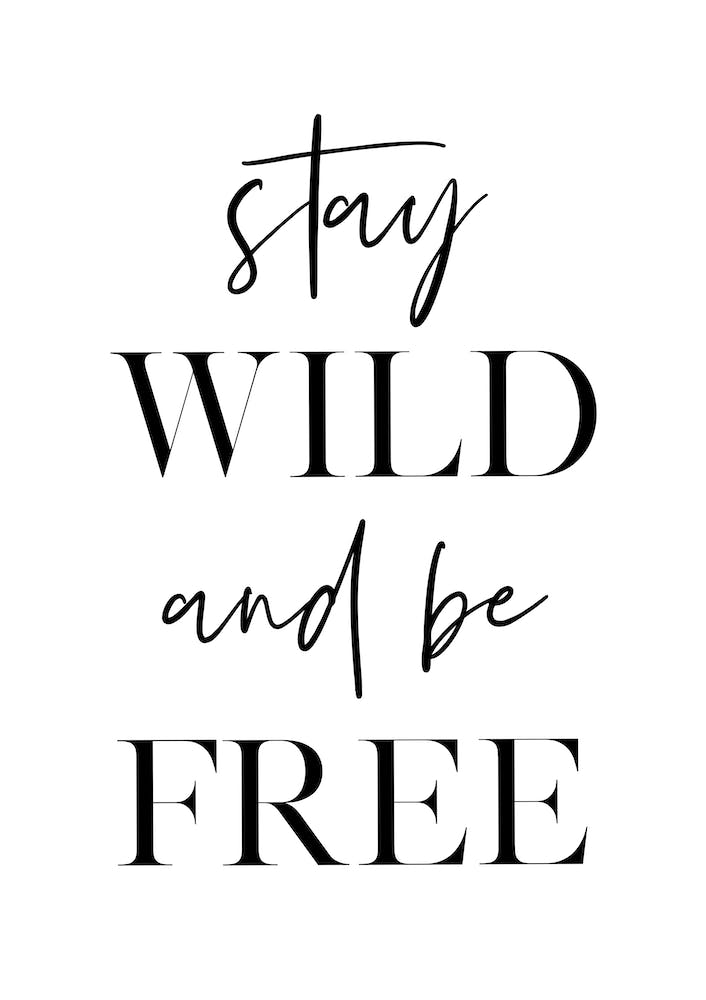 Stay Wild and Be Free