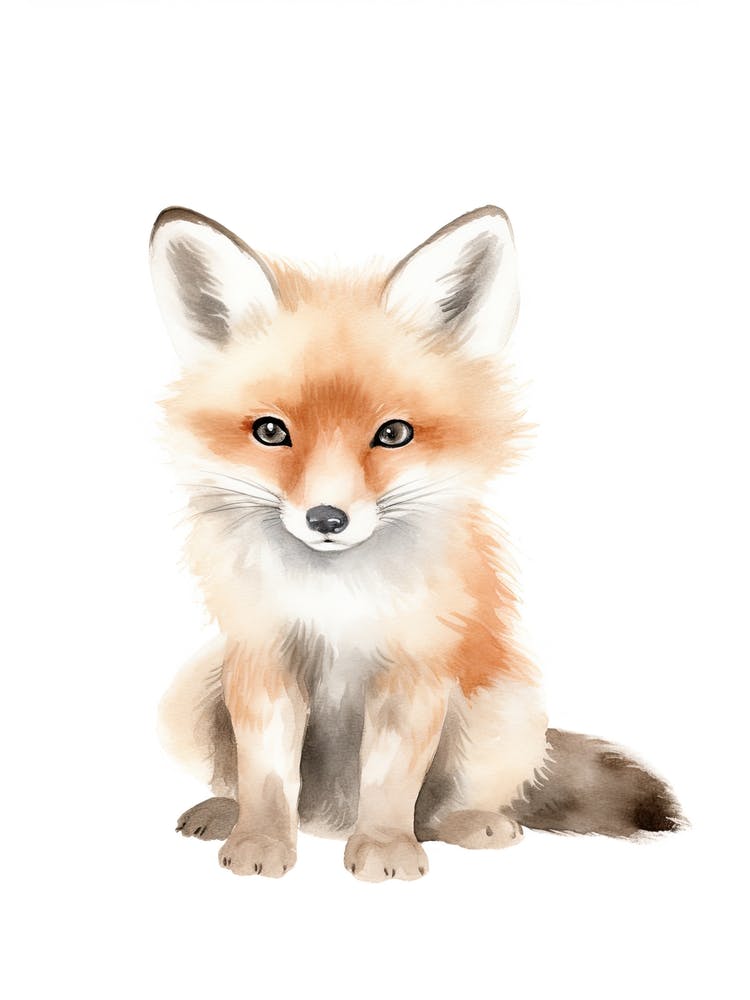 Baby Fox Watercolour Nursery 3