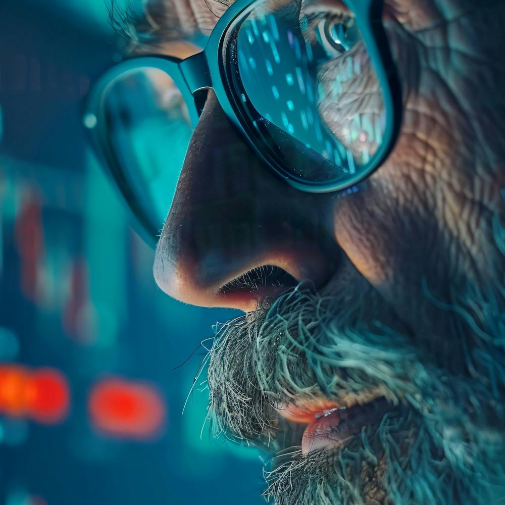 Businessman Looking At A Computer Screen