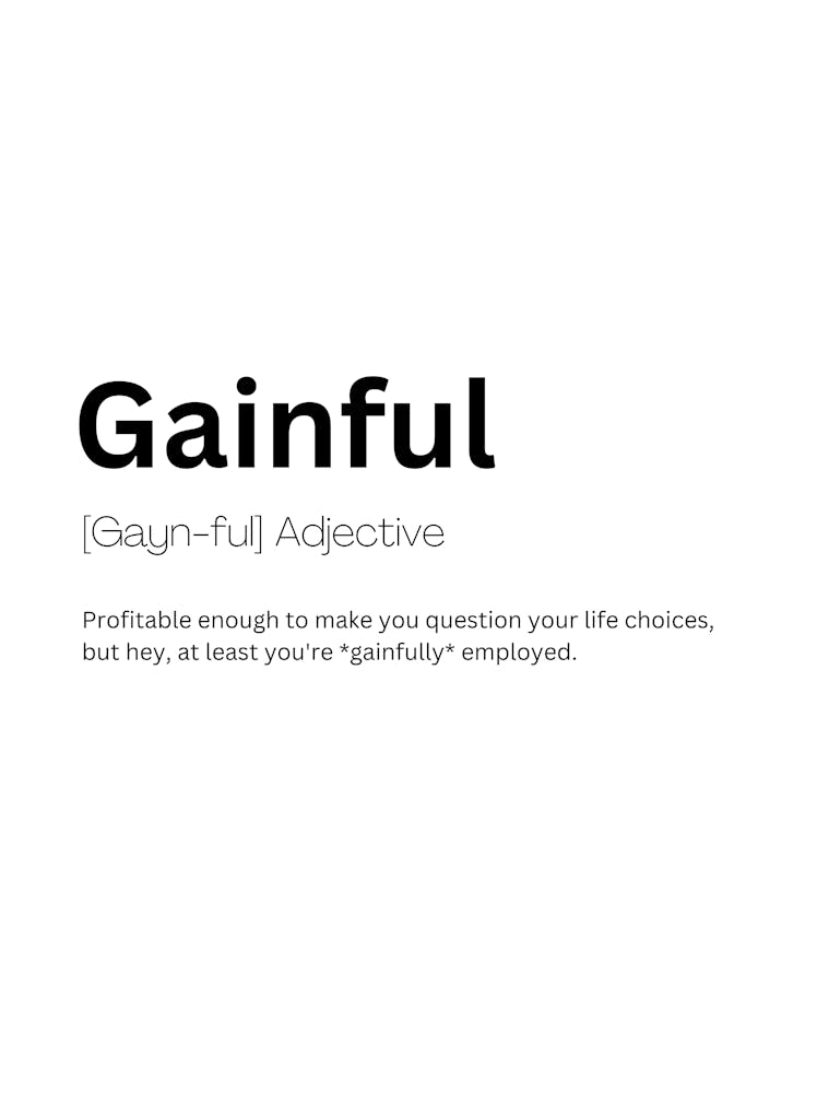 Gainful Definition Meaning 1