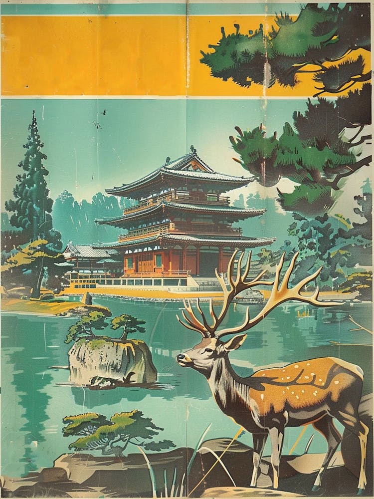 Nara Deer Park Japan Mid Century Modern 2