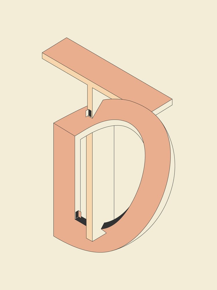 Impossible Object With Doors 2 Abstract Minimal
