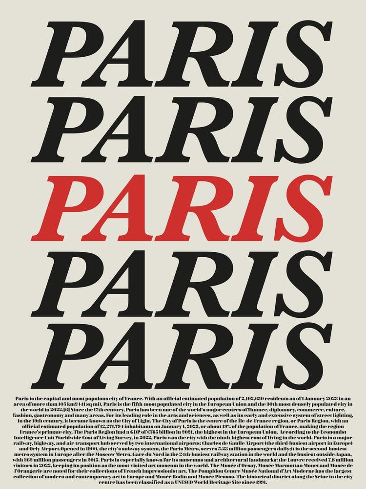 Paris Vintage Typography