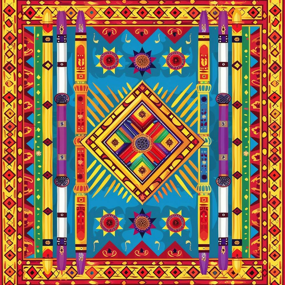 Navratri Themed Banner Texture With Dandiya Stic 1718
