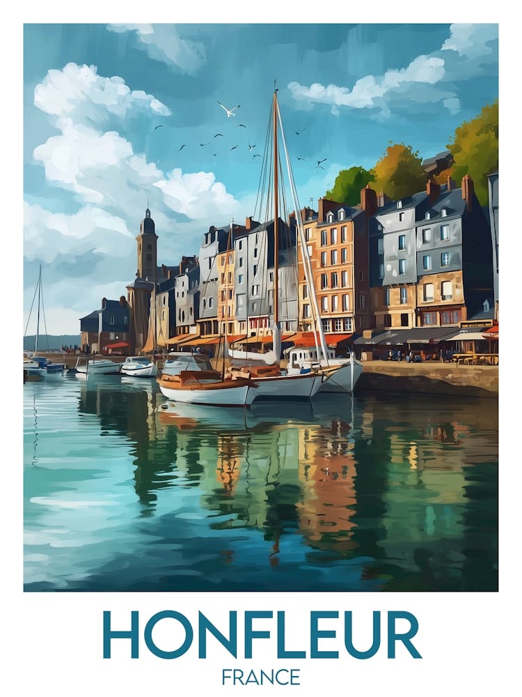 Affiche de voyage Honfleur